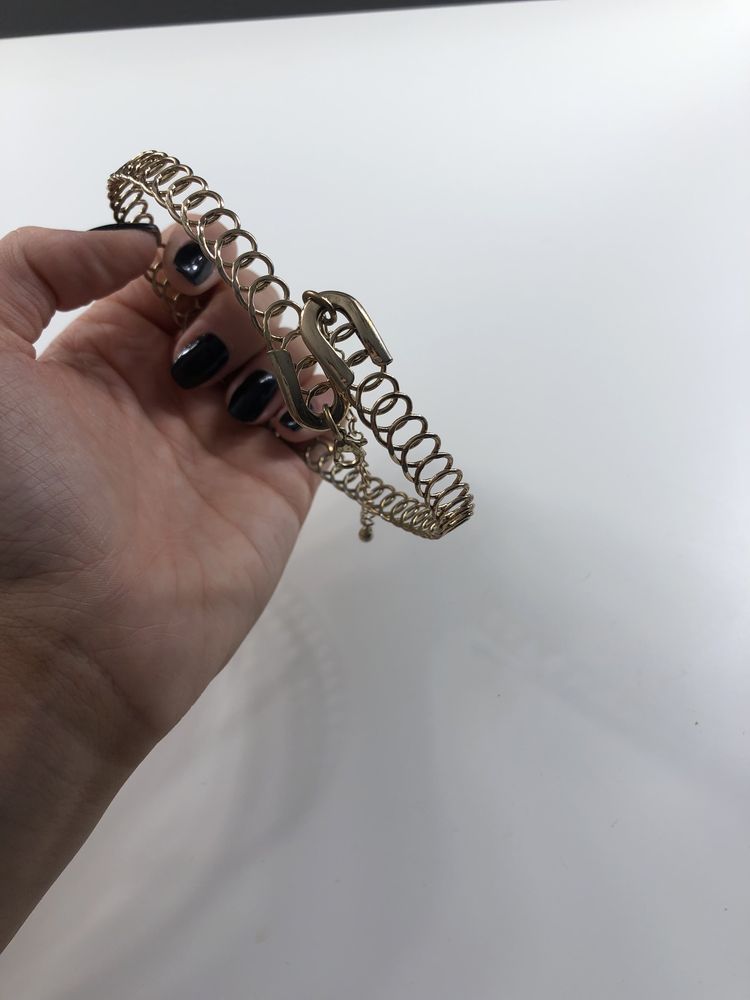 Złoty choker h&m