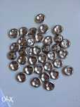Guziki srebrne plastikowe 11 mm 100 sztuk
