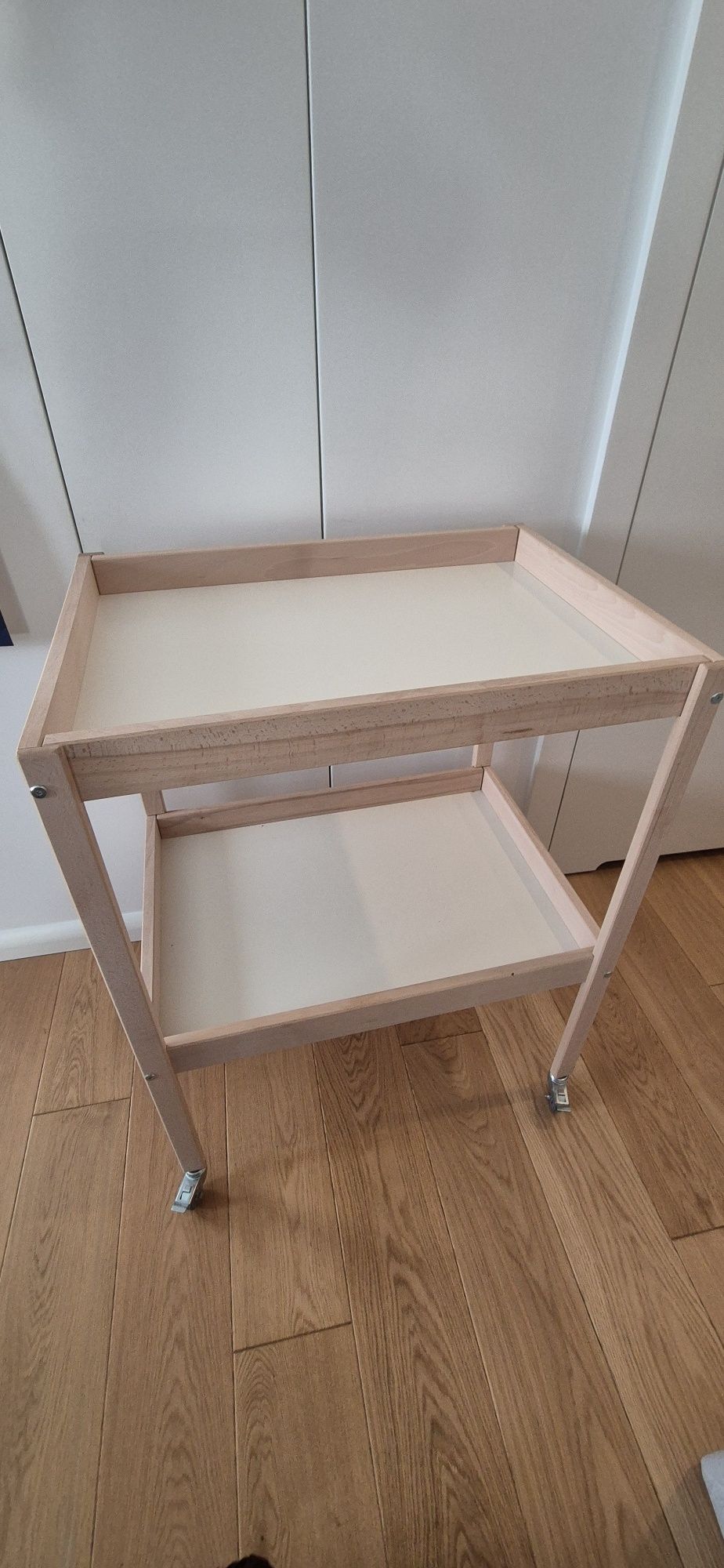 IKEA SNIGLAR Stół do przewijania buk 72 x 53 cm + kółka