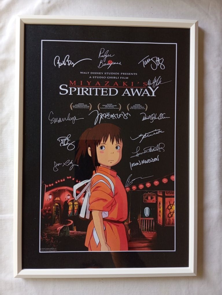 Moldura Filme Spirited Away com Autógrafos (A4)