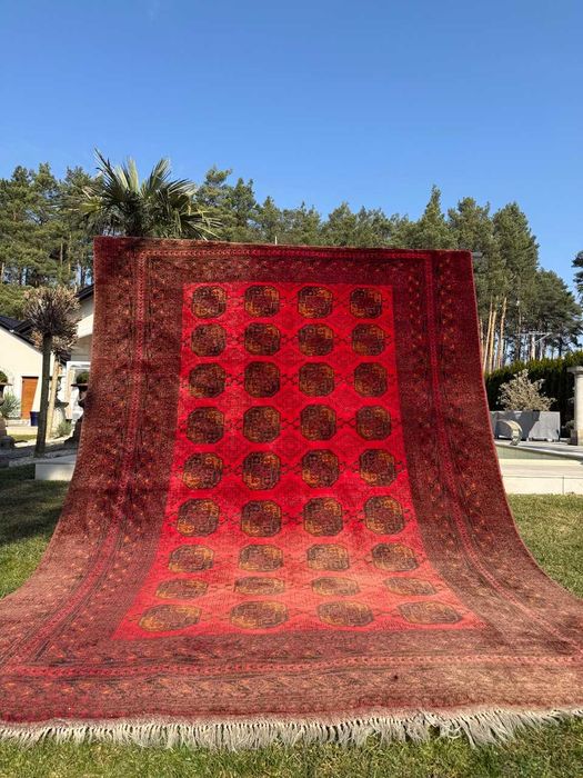Kaszmirowy Wełniany r.tkany dywan Afganistan Afgan 380x250 gal. 23 tys