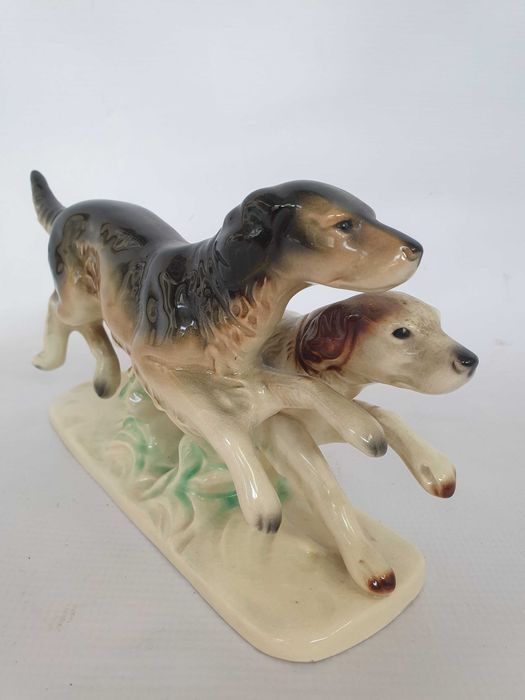 figurka psy gończe porcelanowa mysliwskie