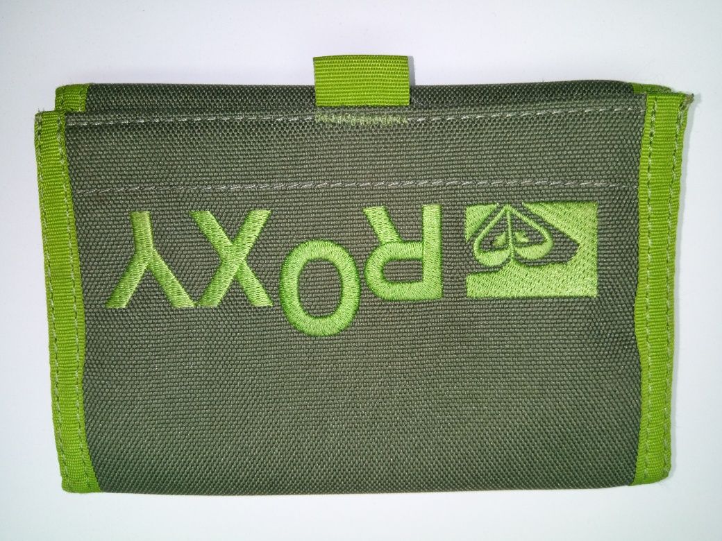 ROXY portfel Nowy khaki zielony neon materiałowy
