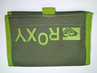 ROXY portfel Nowy khaki zielony neon materiałowy