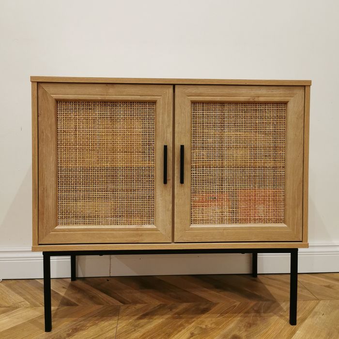 Beliani Szafka PASCO kolor Jasnobrązowy BOHO RTV Sypialnia Salon Łaz