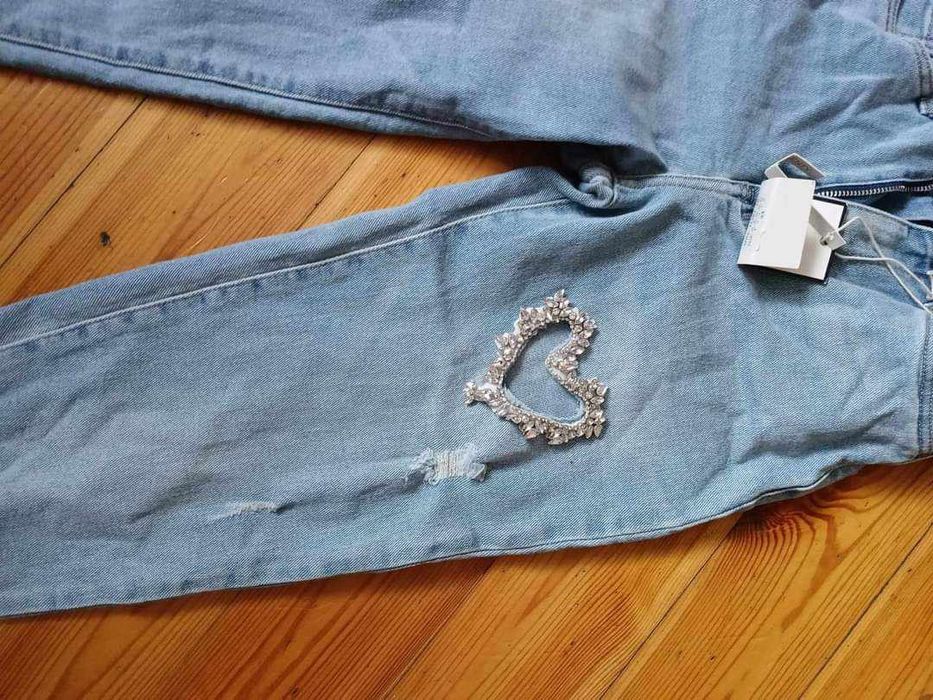 Spodnie boyfriend rozmiar XS serce