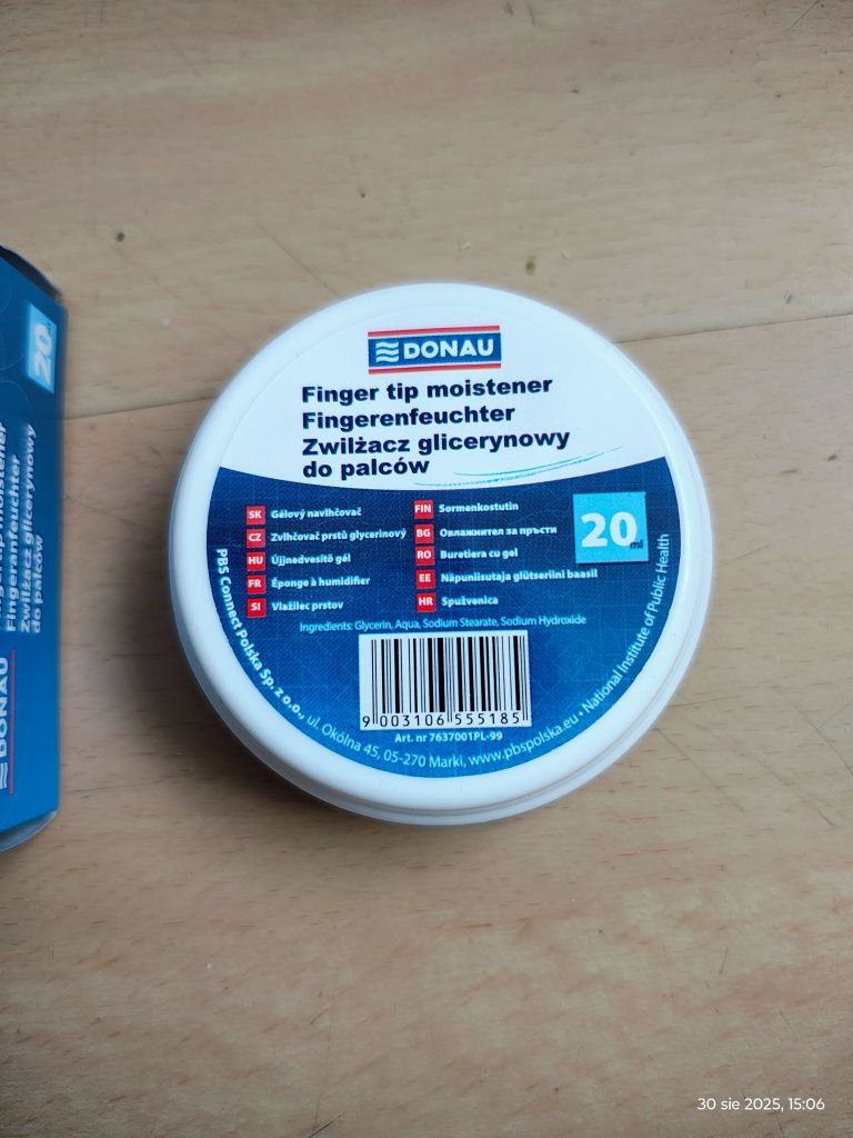 Zwilżacz nawilżacz glicerynowy do palców rąk  20ml