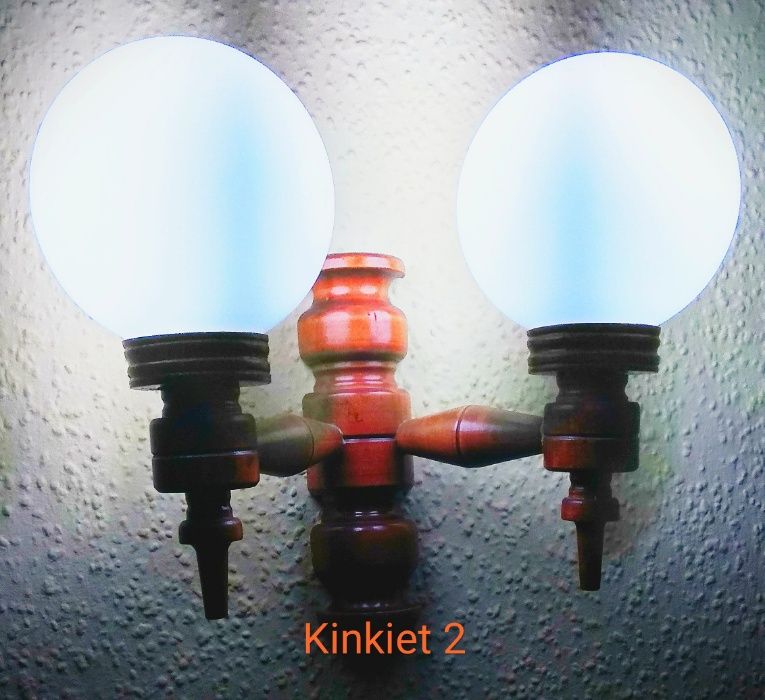 2 żyrandole i 3 kinkiety lub same klosze