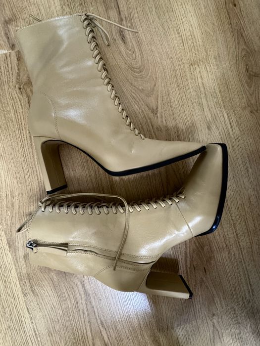 Ботинки ботильйони ZARA шкіряні кожа 38