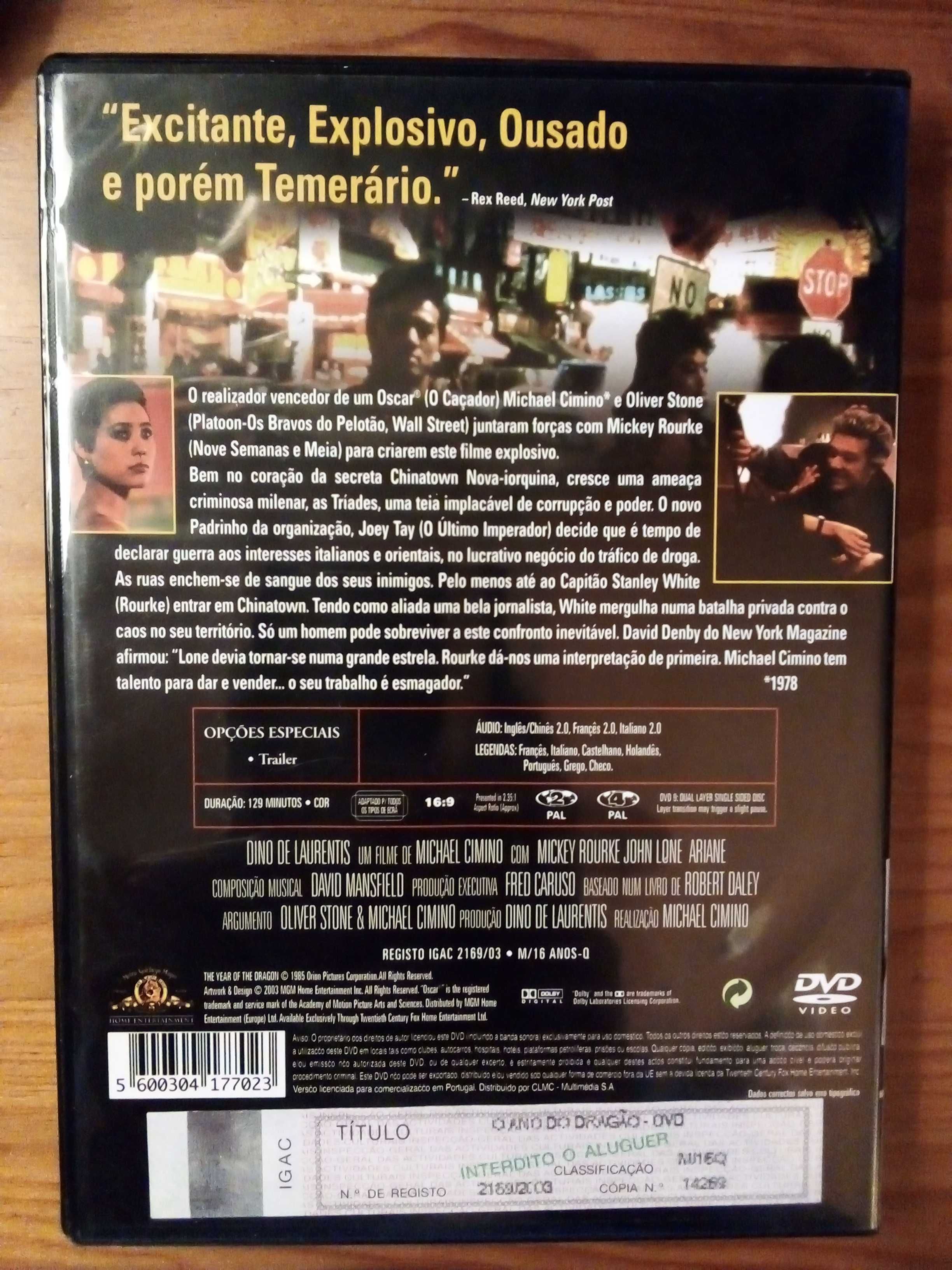 O Ano do Dragão - Michael Cimino, Mickey Rourke