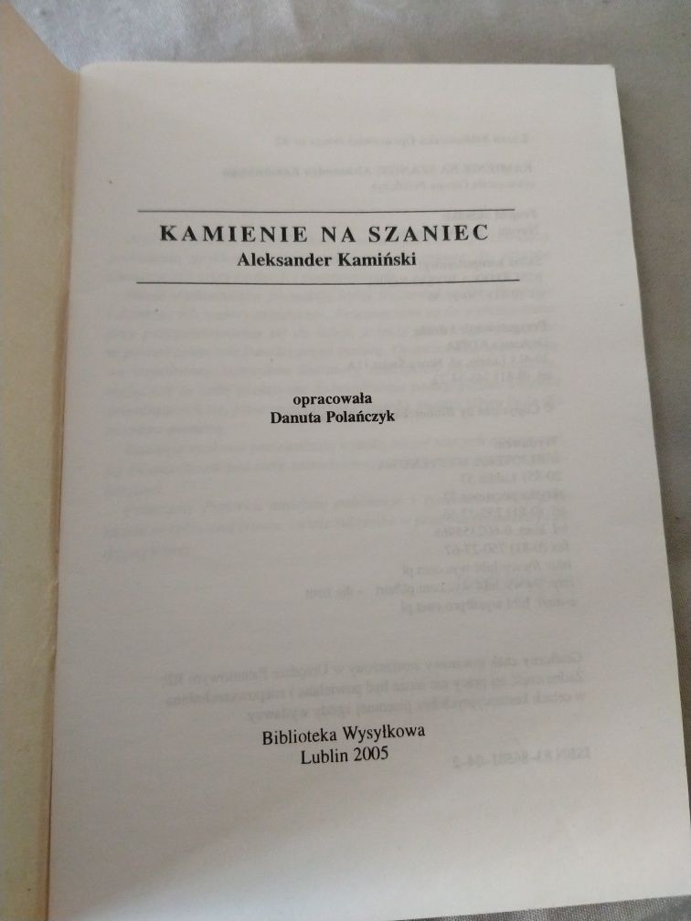 Opracowanie lektury Kamienie na szaniec.