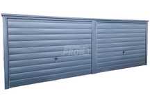 Garaż Blaszany 6x6m 2x Brama uchylna 2x okno Antracyt rynny  GP421