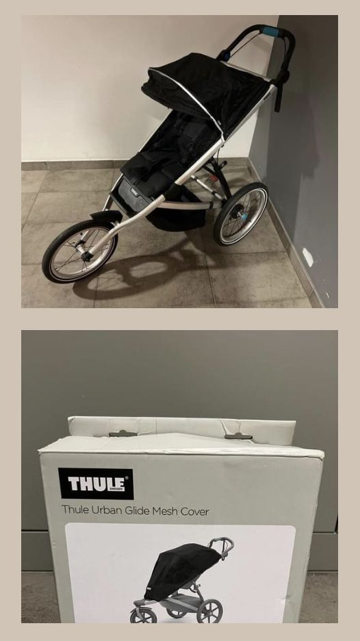 Wózek biegowy THULE Glide 2 Sport Jet Black + Moskitiera