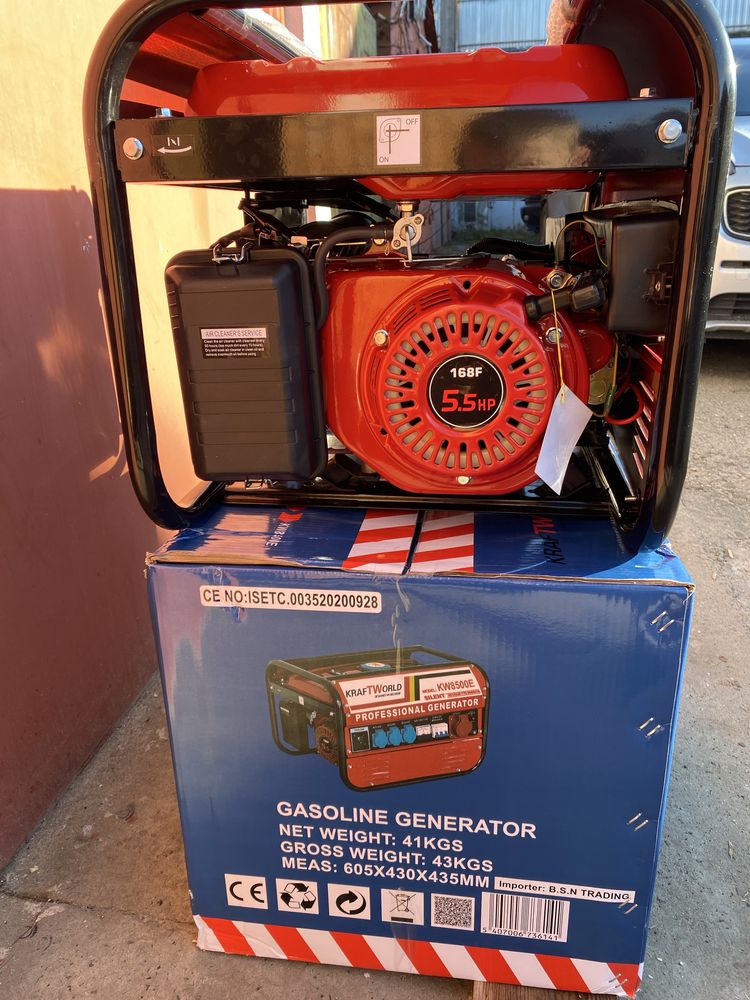 НОВИЙ Бензиновий генератор KraftWorld KW8500E 2.5кВт електричний пуск
