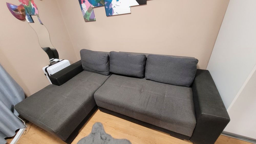 Narożnik z funkcją spania rogówka tanio