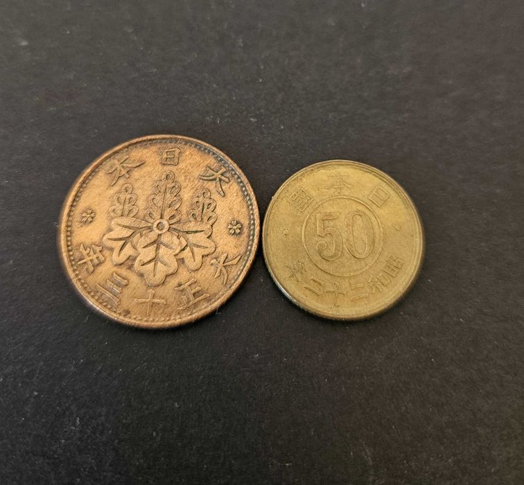 1 sen 1924 + 50 sen 1948 Japão