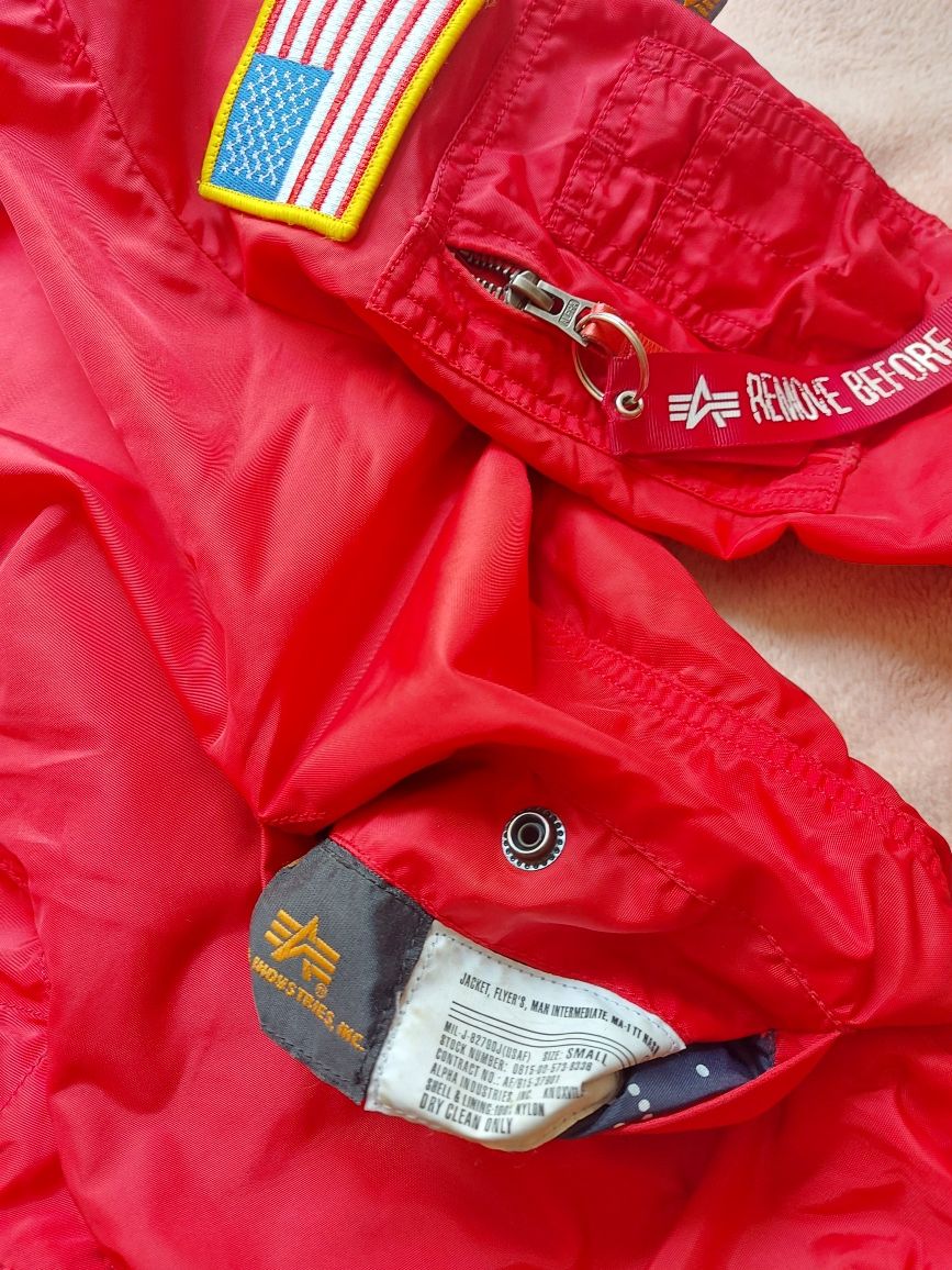 Pilotka flek flyers ALPHA INDUSTRIES size S przejsciówka NASA