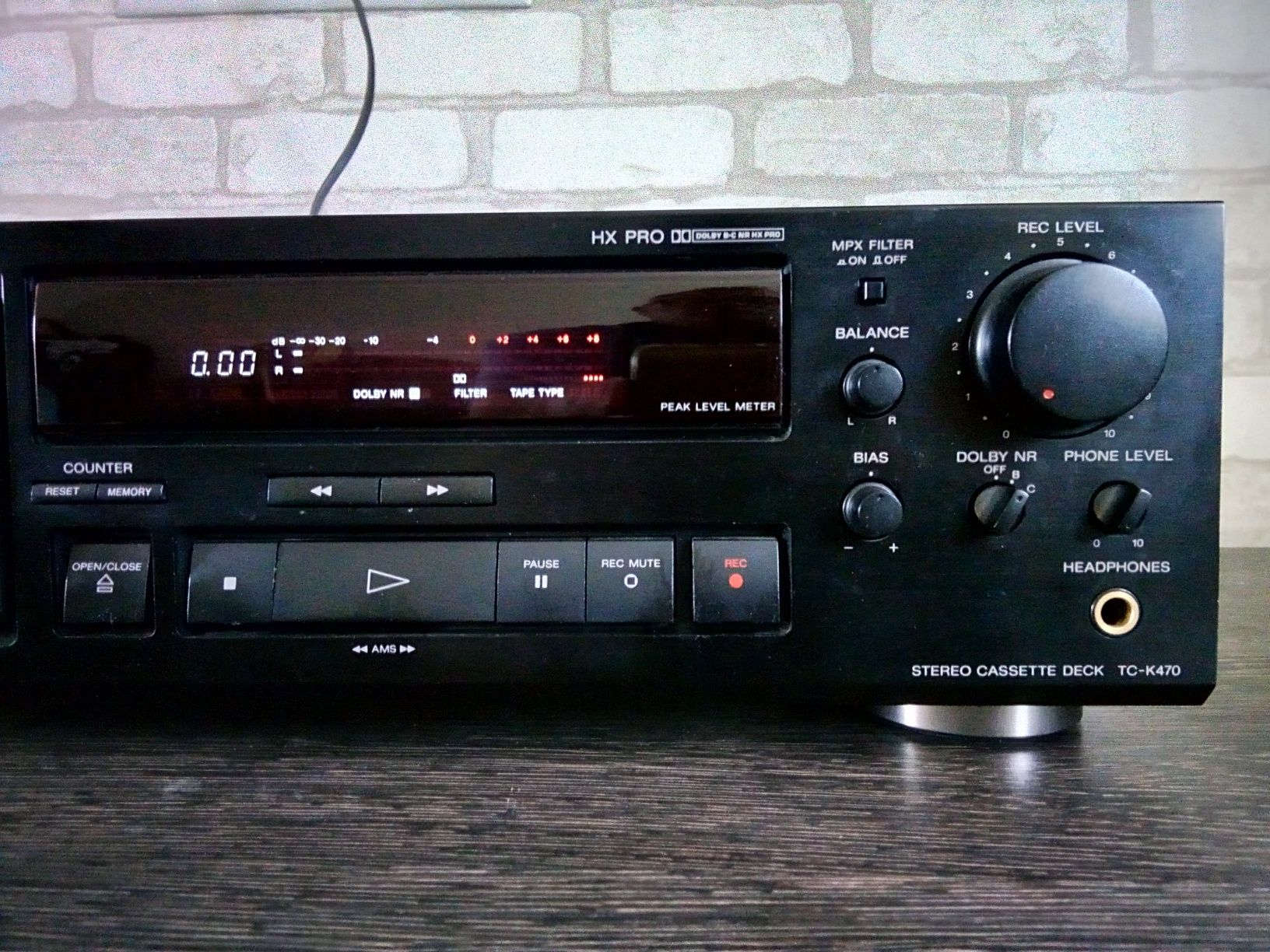 Sony TC-K470 stereo cassette deck 1991