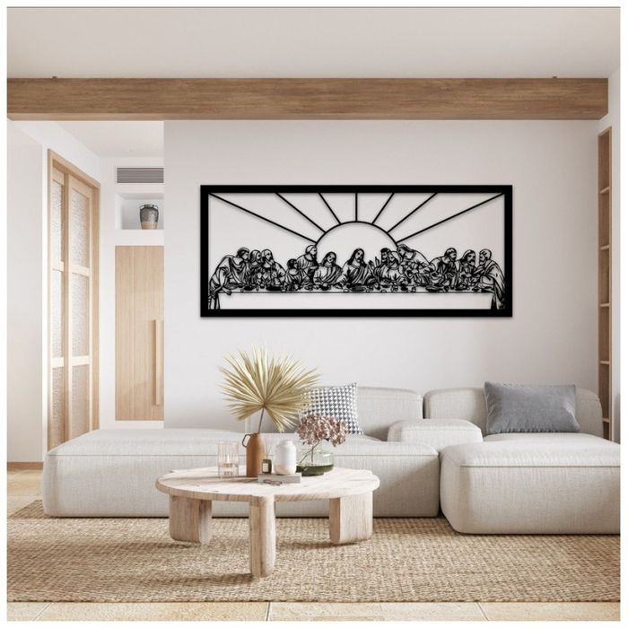 Obraz ostatnia wieczerza czarny 100 x 50 cm