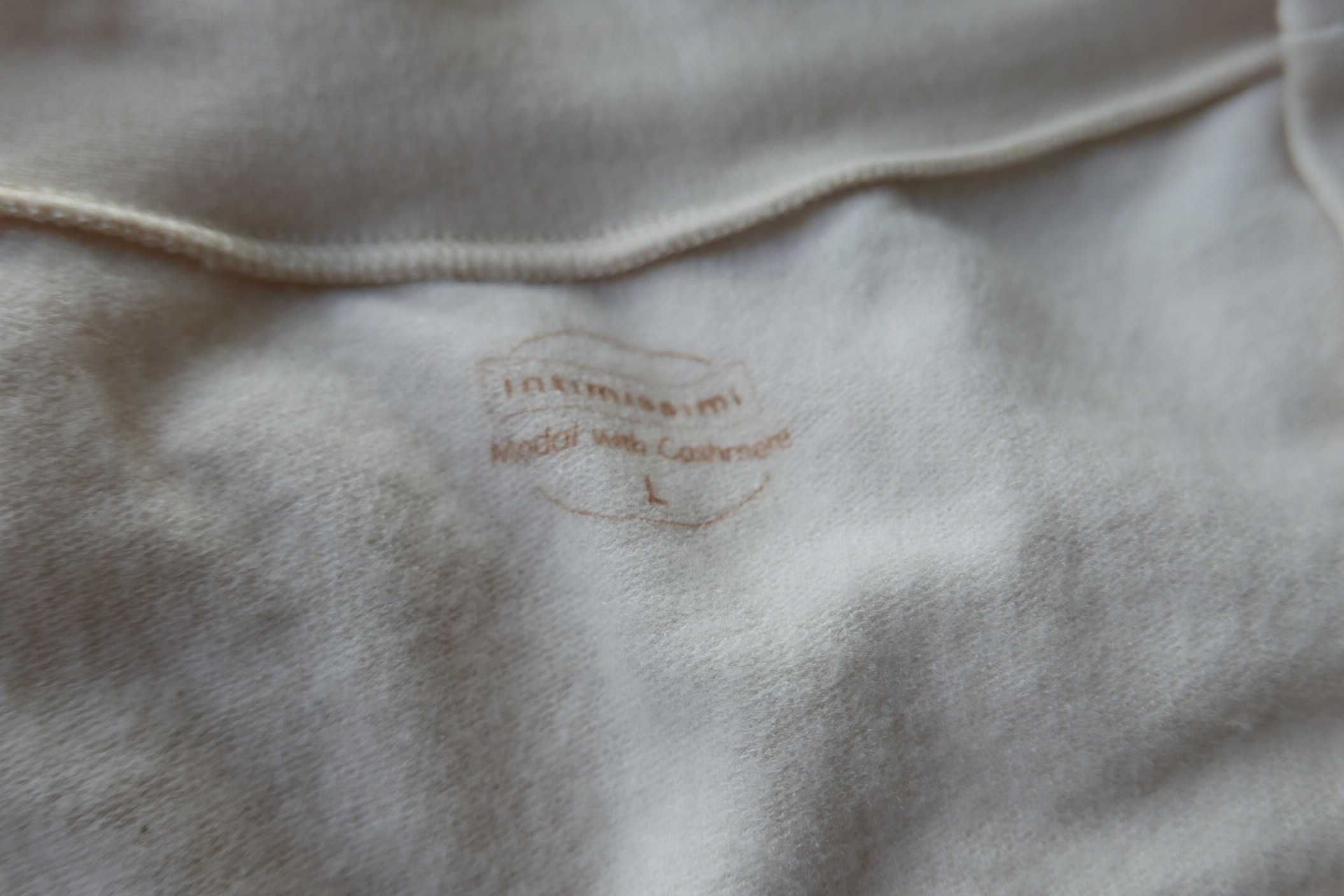 Intimissimi sweter thermal z guzikami z modalu i kaszmiru L