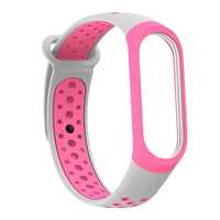 Beline Pasek Mi Band 3/4 Design Różowo-Szary/Pink-Gray