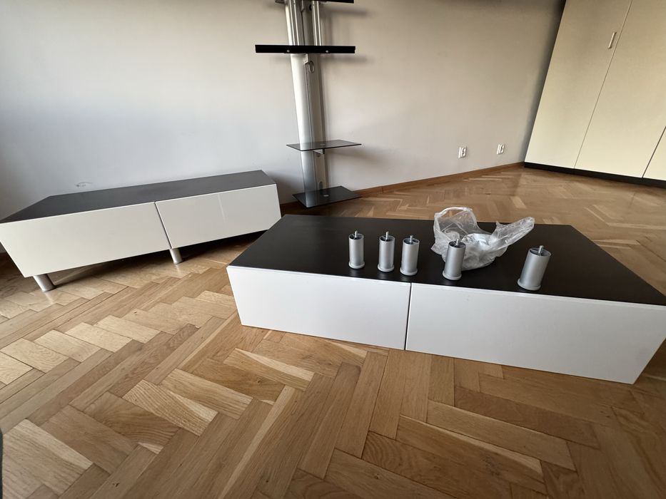 Szafka Ikea Besta z szufladami stojąca z nóżkami 120x25x40