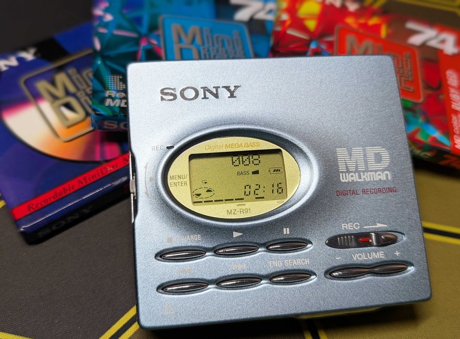 Пишучий мінідисковий (Minidisc) плеєр Sony Walkman MZ-R91. Відеоогляд