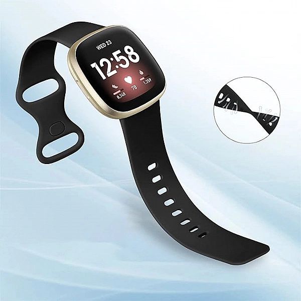 Opaska / Pasek Braders do Fitbit Versa 4 / Fitbit Versa 3 czarny