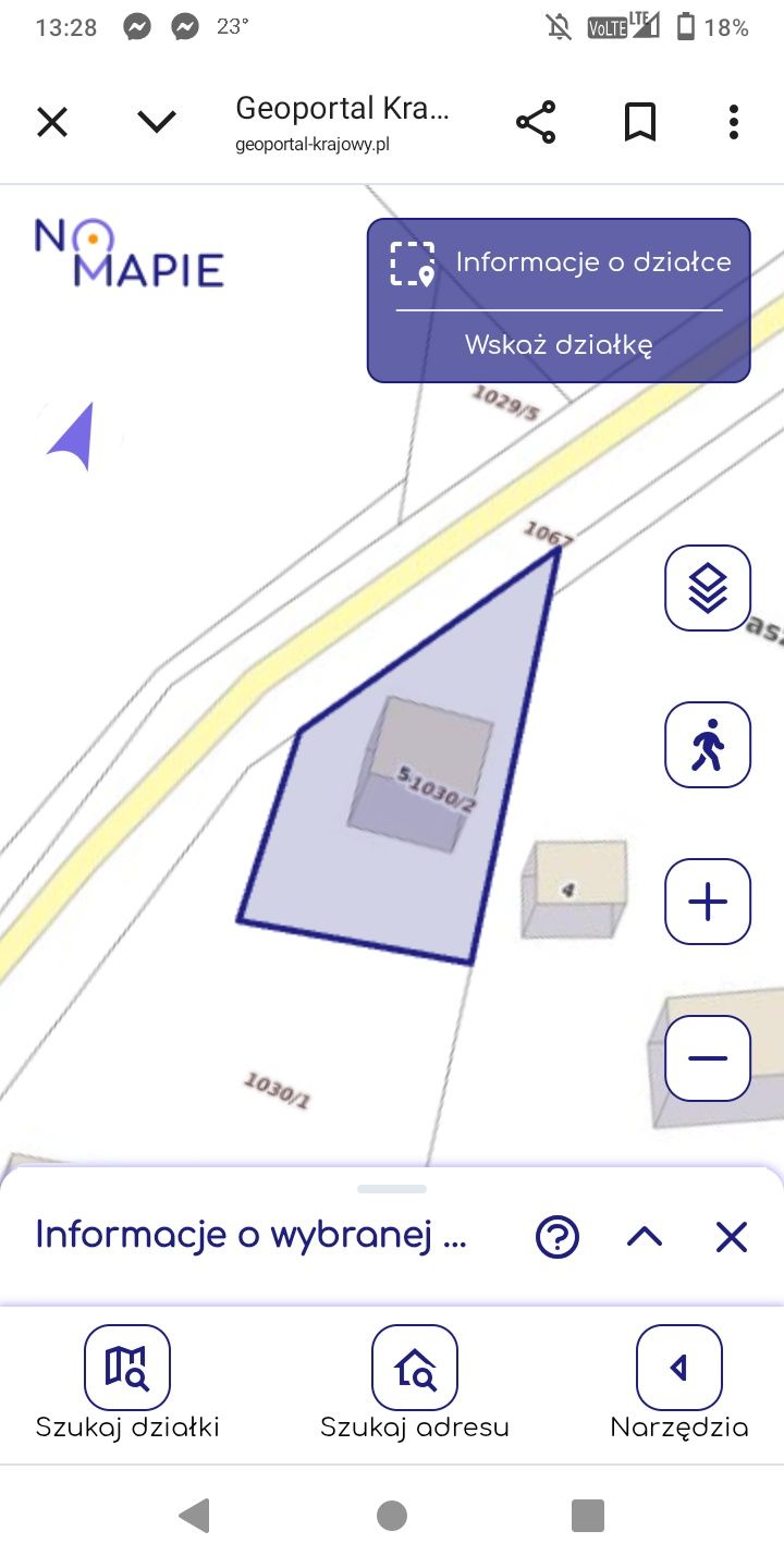Działka z starym domem