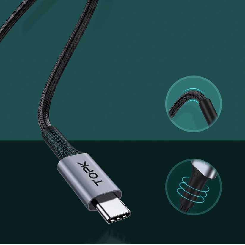 Kabel USB C - USB typ C 100W 5A Quick Charge 4.0PD 2 metry