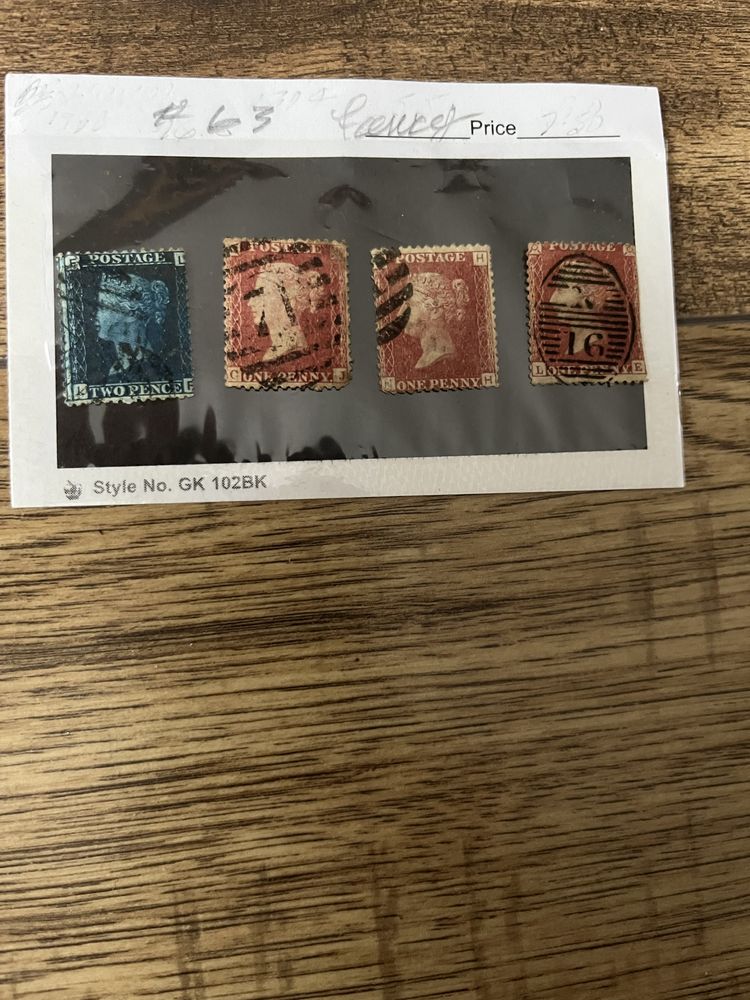 Mauritius znaczek  3X czerwony i niebieski