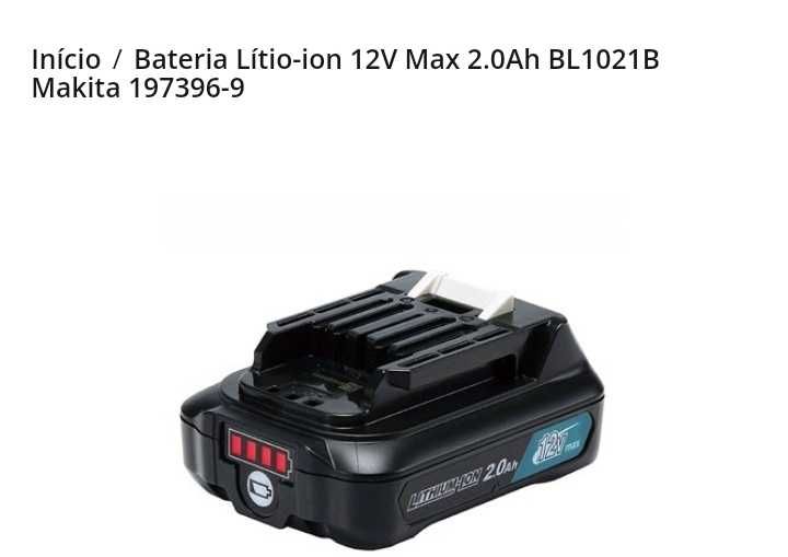 Carregador Makita DC10SB + baterias + lanterna