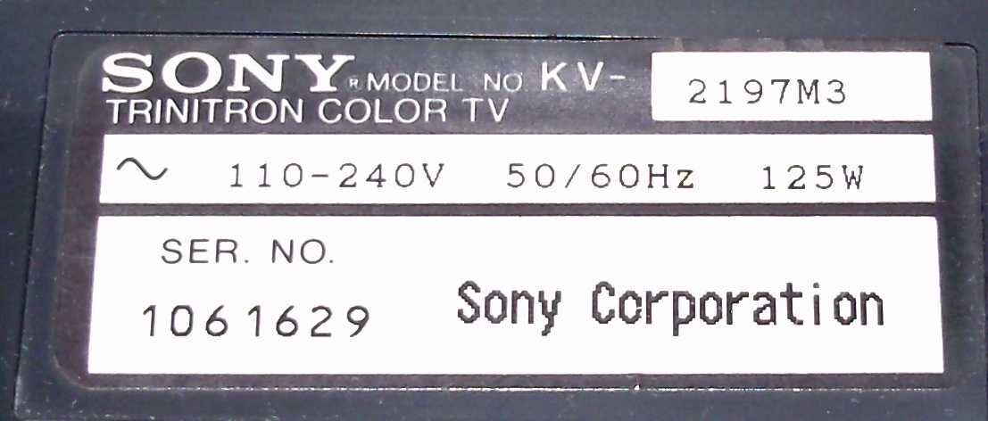 Продам телевизор SONY KV-2197M3