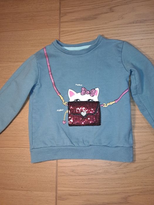 Bluza wkładana kot 92 cekiny torebka