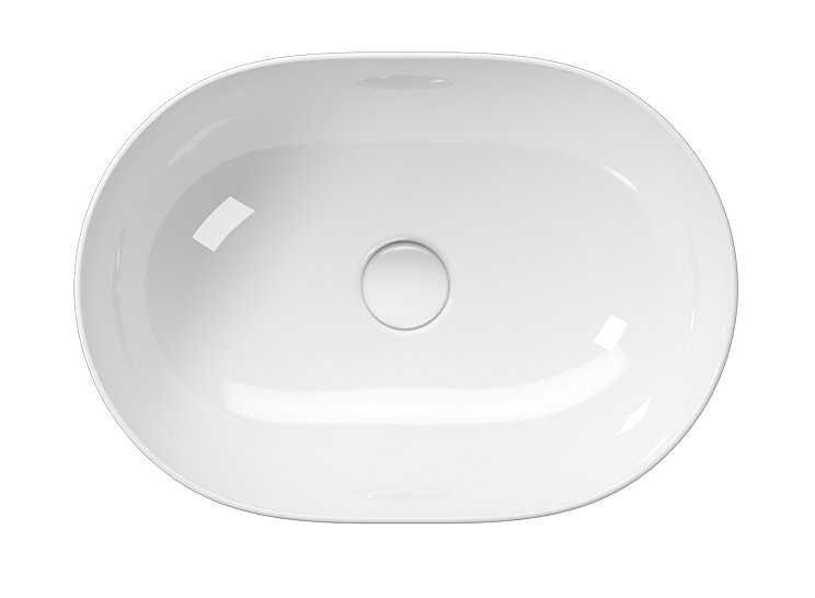 GSI Ceramica Pura umywalka nablatowa owalna 50x35cm powłoka Extraglaze