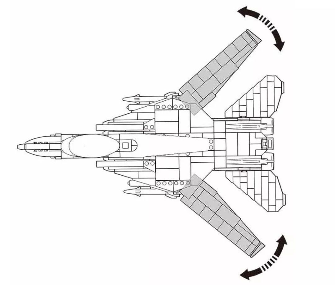 Конструктор Армия SLUBAN M38-B0755 "Истребитель F-14D TOMCAT", 404 дет