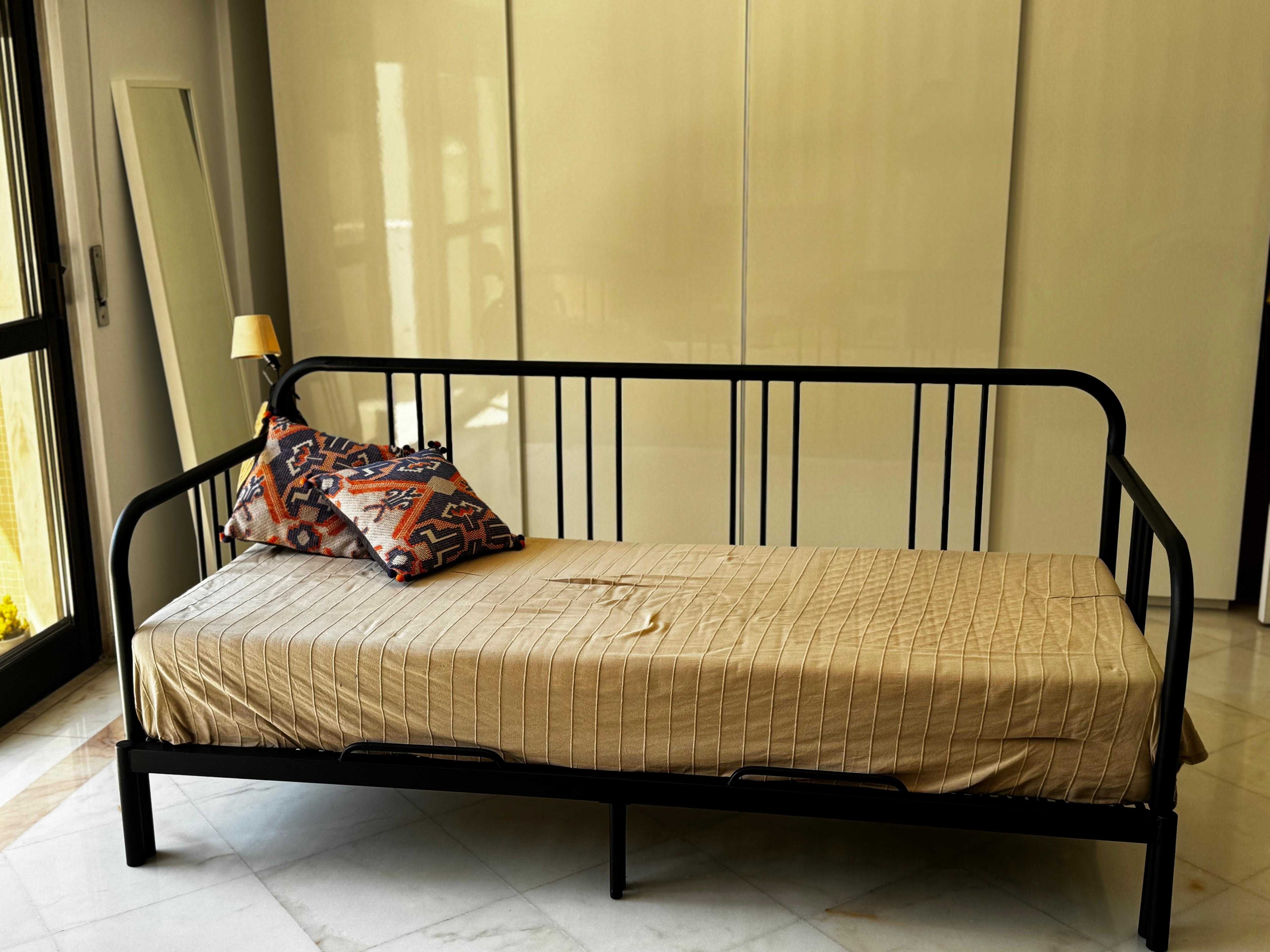 CAMA solteiro extensível para cama de casal - estrutura em ferro IKEA