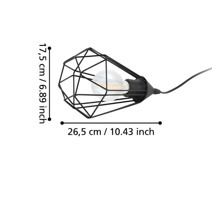 Lampa stołowa podłogowa stylowa loft vintage Eglo Tarbes