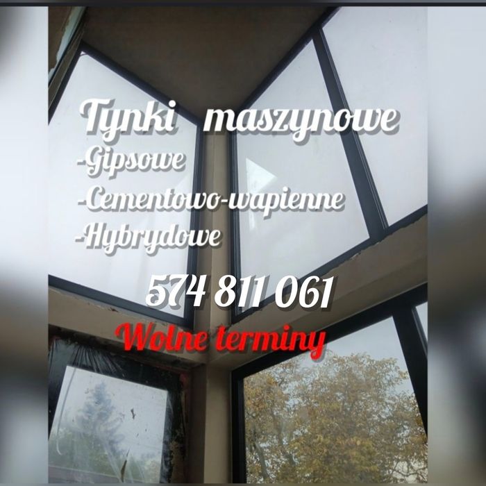 Tynki maszynowe: gipsowe, cementowo-wapienne, hybrydowe.