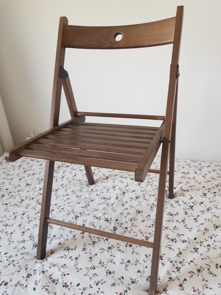 Krzesło składane IKEA Frosvi brąz drewno