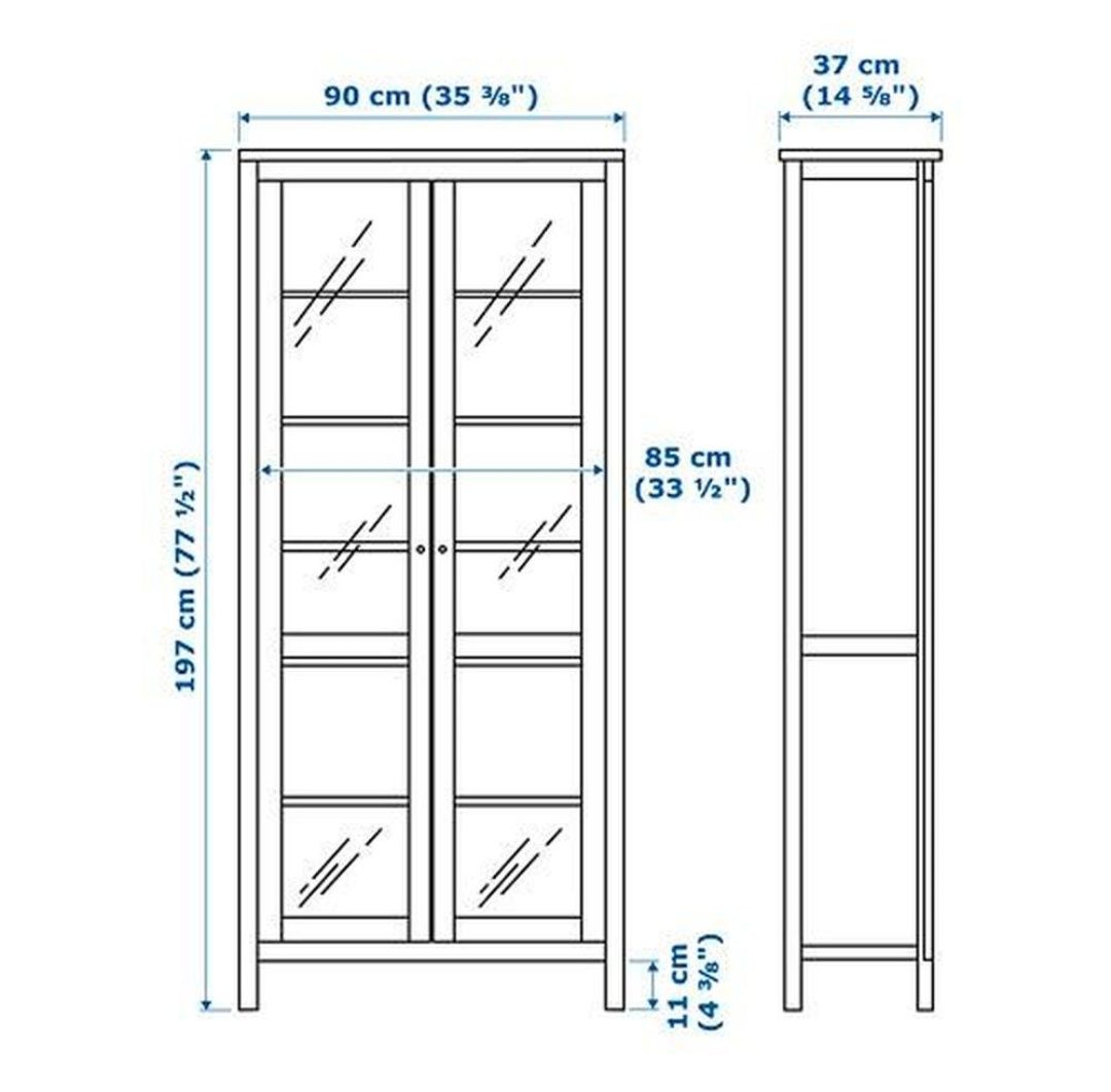 Biała witryna szafa półka na książki hemnes biblioteczka drewniana kor