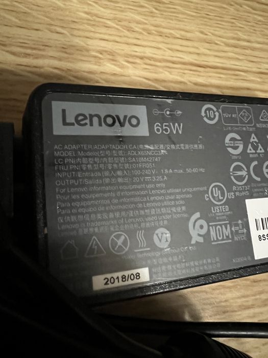 Carregador original Lenovo 65w adlx65ncc3a