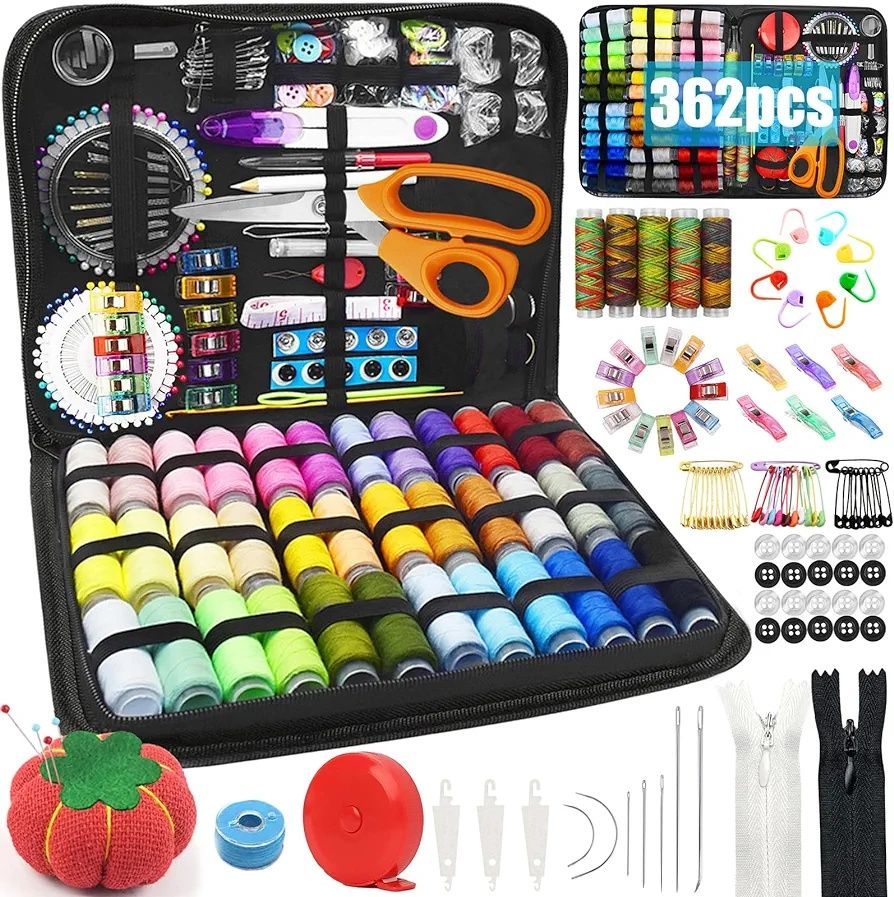 Kit de costura maxi em bolsa (364 peças) - NOVO ENVIO GRÁTIS