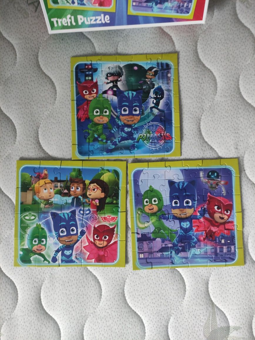 Puzzle bohater 3 różne obrazki Pjmasks