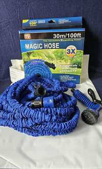 Шланг садовий поливальний X-hose синій 45 м + розпилювач в подарунок