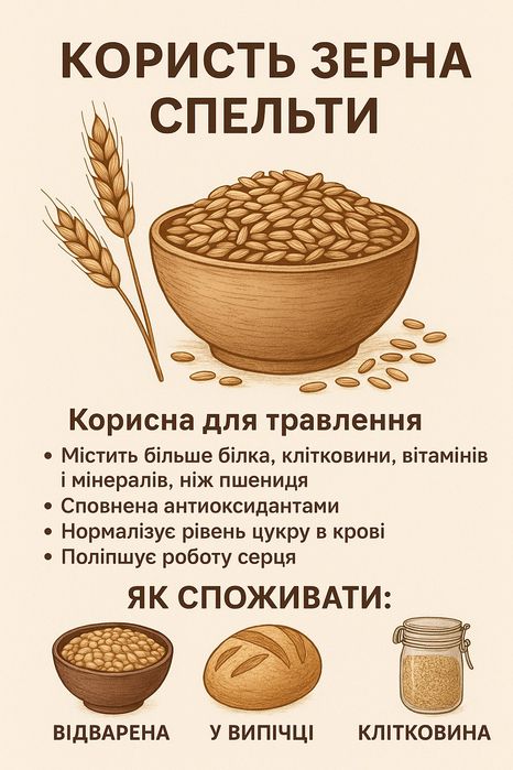 Зерно спельты,полбы.