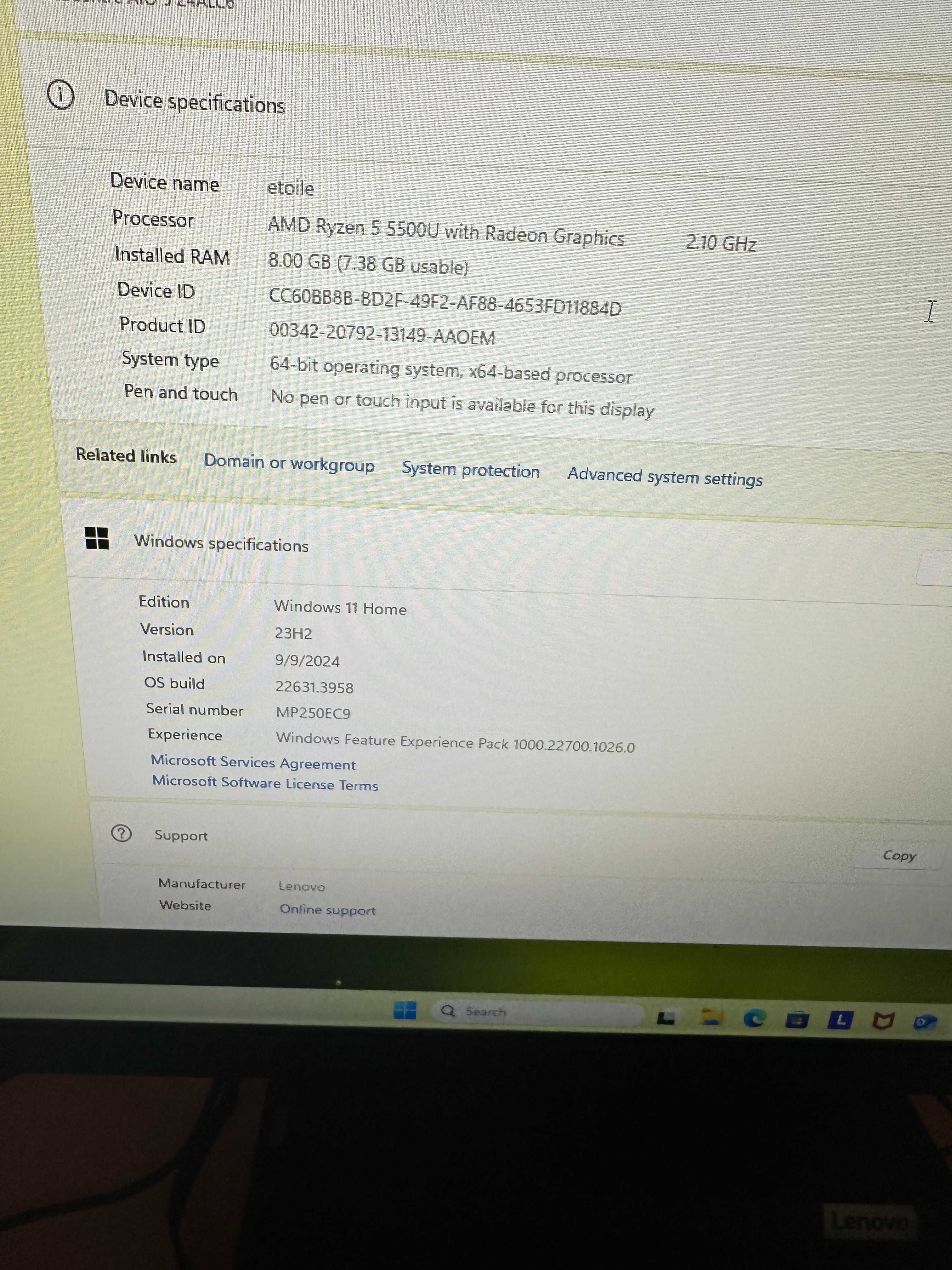 PC LENOVO com garantia 2 anos