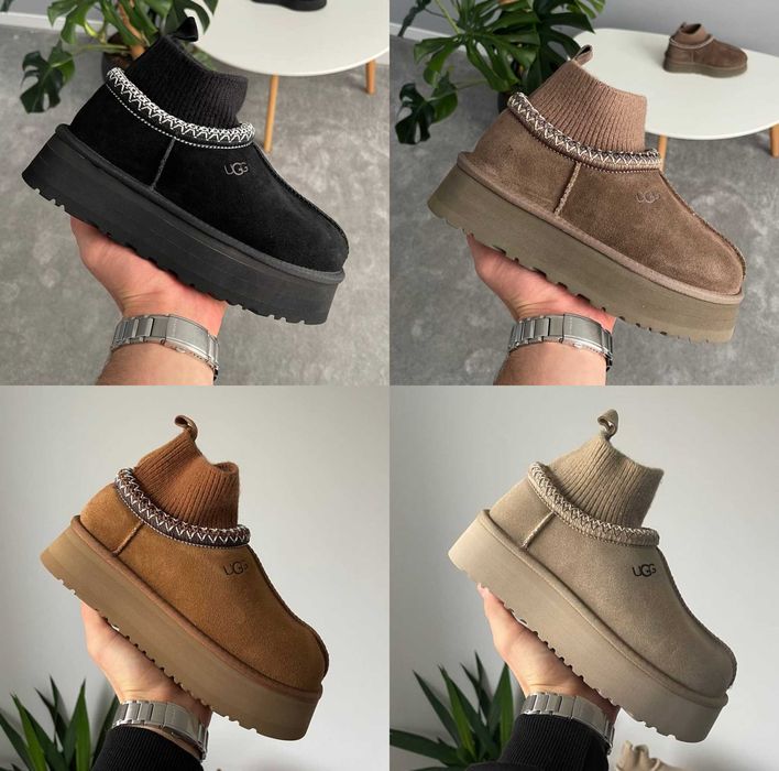 Женские сапоги UGG Tasman Platform Sock 36-41 Тапочки! Натур Замша!