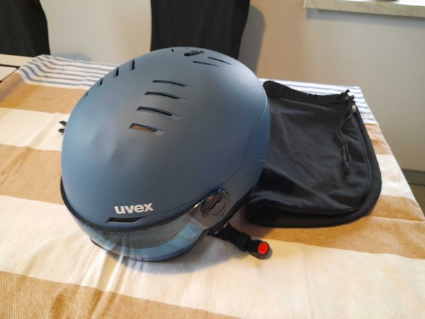 Kask narciarski UVEX Wanted Visor Stone Blue S2 58-61 cm M/L .