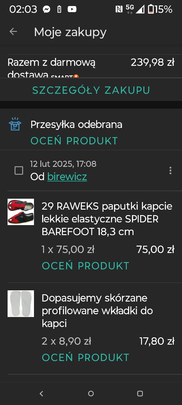 NOWE kapcie chłopięce Spider BAREFOOT Raweks r. 29, wkł. Skóra 18,3 cm
